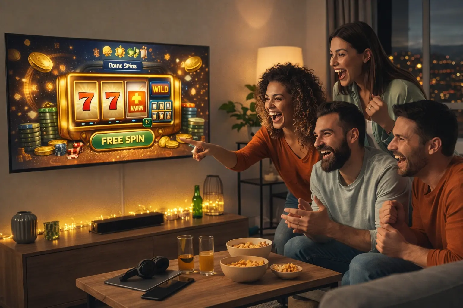 A team celebrating success